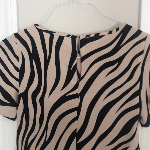 Ann Taylor zebra print shift mini dress - Picture 4 of 9